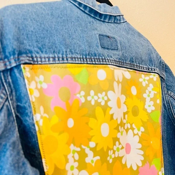 Rare 1980s Type 3 Levi’s Trucker Jacket Made in France Custom Upcycled Size 40 - Picture 4 of 10